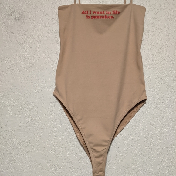 Kids Beige One Piece Swimsuit - Picture 1 of 4